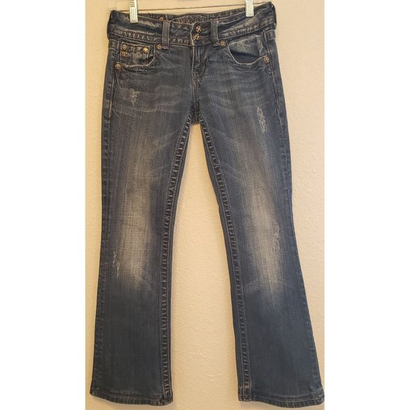 Miss Me Jeans Vintage ~  Distressed ~ Boot Cut ~ Size 26 - Picture 8 of 12